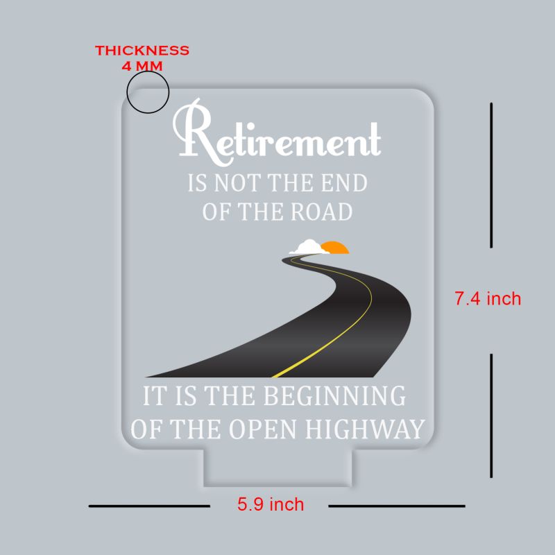 Engraved Retirement Quote LED Night Lamp with Warm White Light Retirement Gift for Teacher Mom Dad Colleagues & Boss